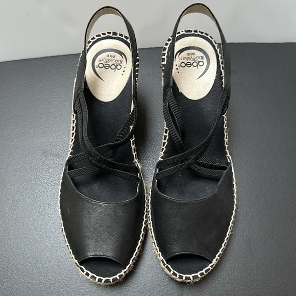 ABEO Delano Metatarsal Wedge Espadrille Sandals Leather Sling Back Open Toe *9N - Picture 10 of 13
